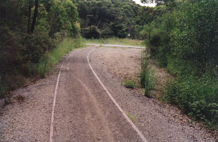 
There is no infrastructure left to denote the location of Kahibah Station,
in this view looking in the direction of Adamstown.
