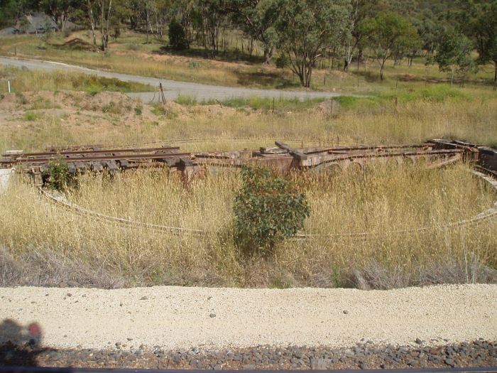 The remains of the turntable at Kandos Cement Works Junction.