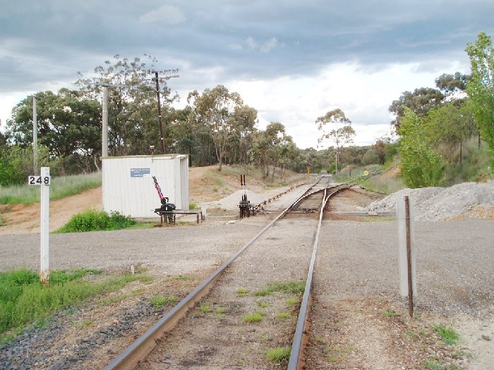 The Kandos Cement Works Junction looking toward the town of Kandos.