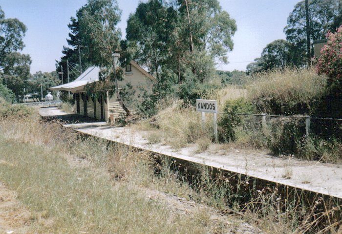 The view looking down the overgrown platform.