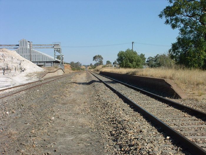 
The view looking south along the line.

