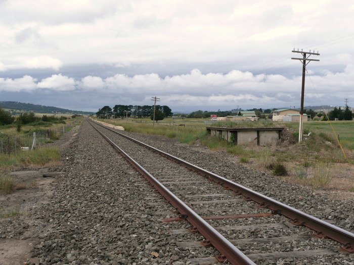 The view looking north in the vicinity of the former station.