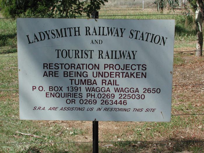 
The Tumba Rail group are maintaining this site, as evidenced by this
sign.
