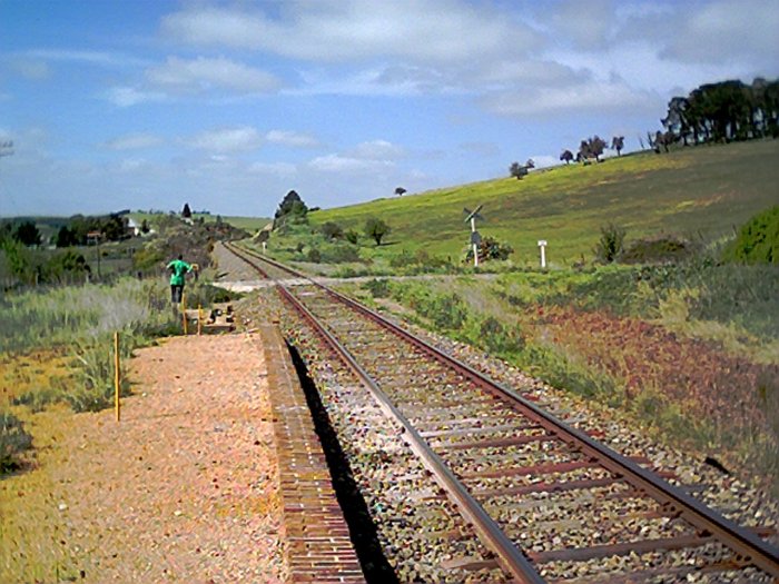 The view looking down the line towards Canberra.