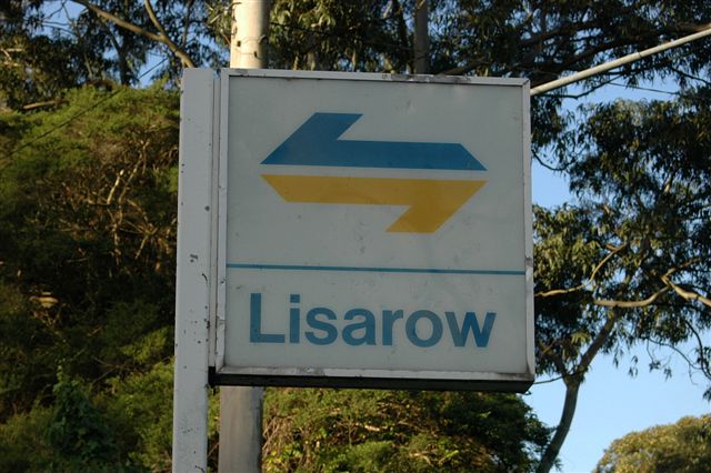 The illuminated station sign.