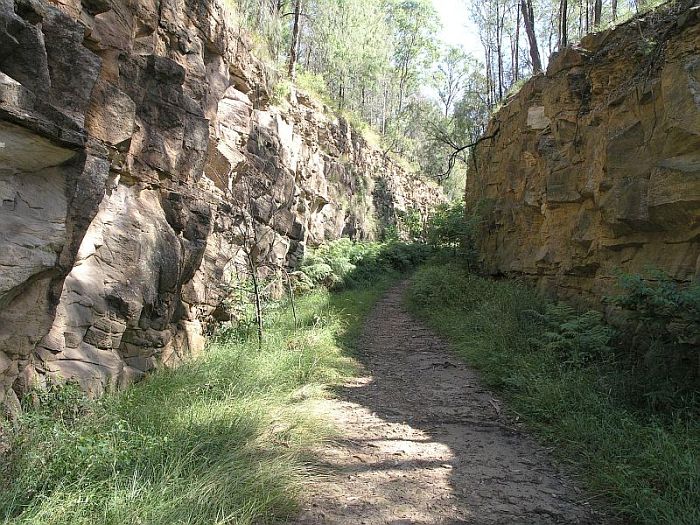 
The cutting for the top road, down the line towards Glenbrook.
