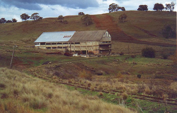 
The old meatworks building at the one-time siding location.
