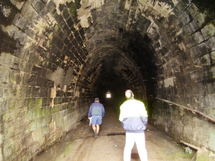 The view inside the tunnel near the down end.