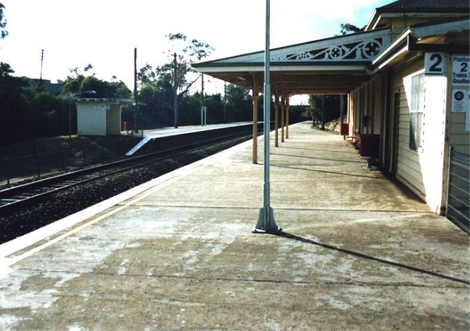 
The view looking north along the down platform.
