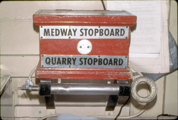 Medway Junction's red staff & ticket box for the branch to the Quarry.