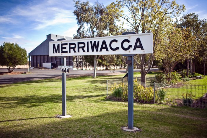 The station sign board has been preserved moved to a nearby location.