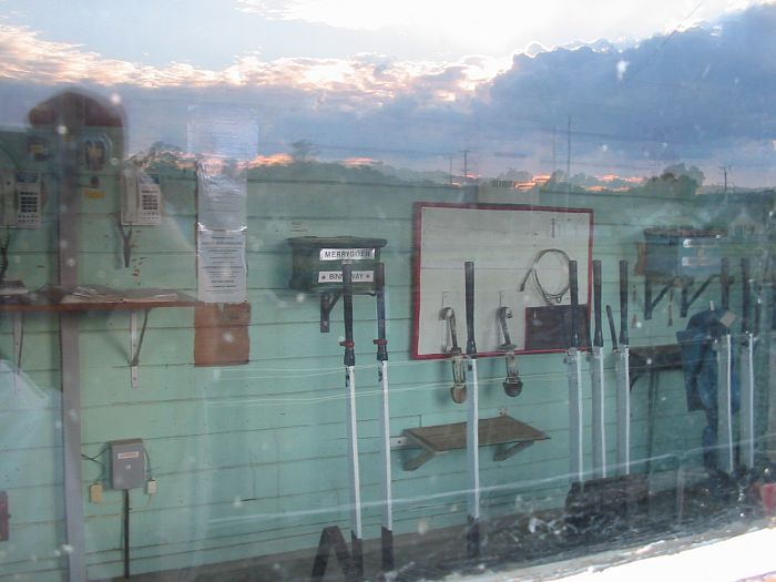 
A view of the interior of the signal box.
