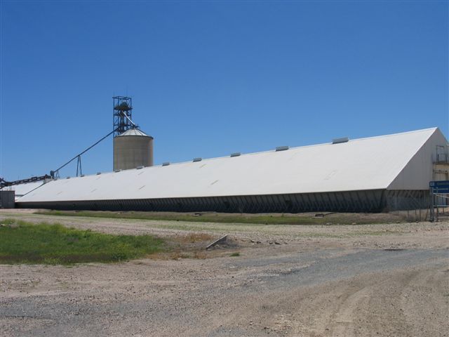 
The massive silo at Merrywinebone which is now the end of the branch line.
