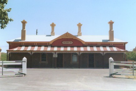 The gates and road-side view of the station.