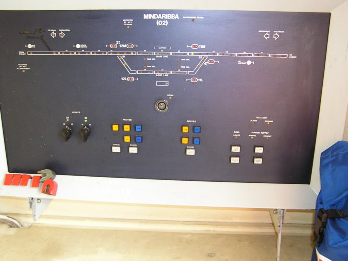 The local control panel at Mindaribba.