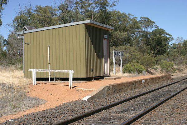 The view looking west along the platform.