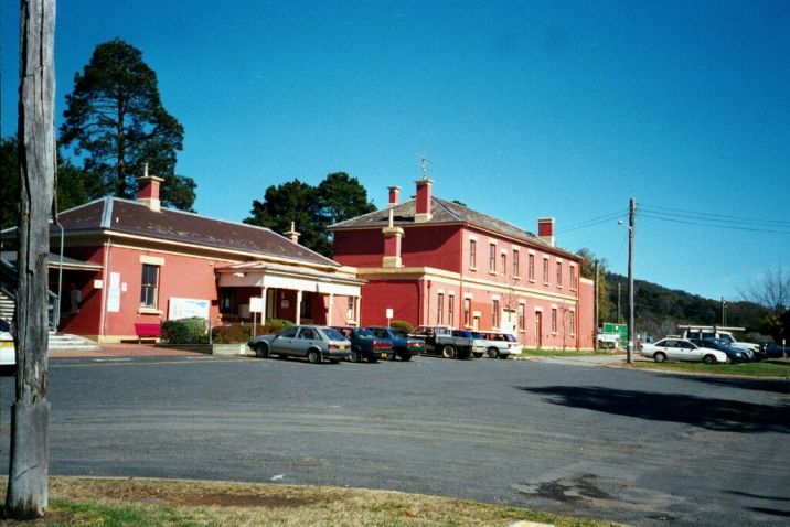 
The road-side view of the station buildings on the up platform.

