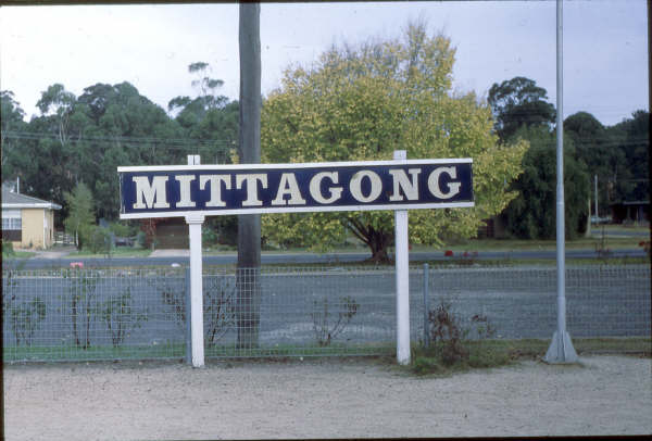 One of the original enamel signs on Mittagong station.
