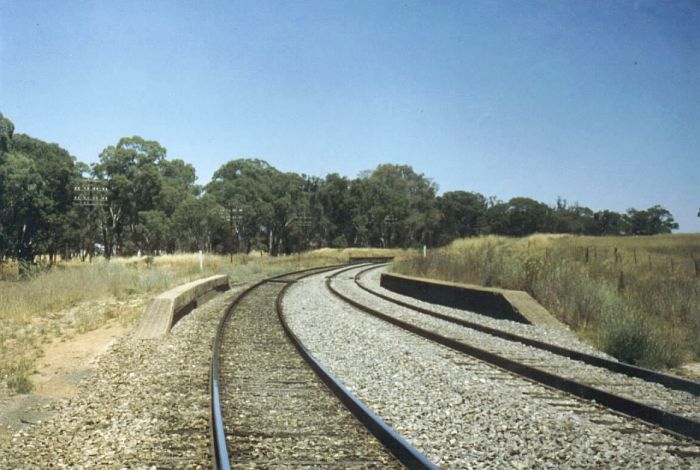 
Only the platform faces remained in 1980, in this view looking down the line.
