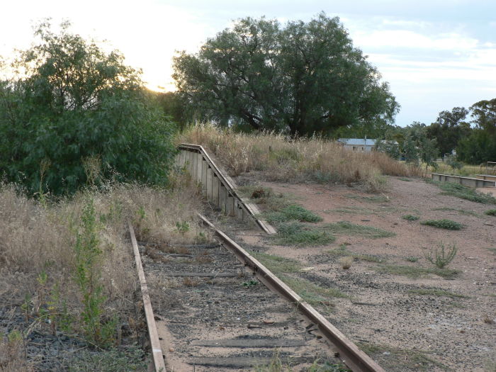 The remains of the loading bank in the yard.
