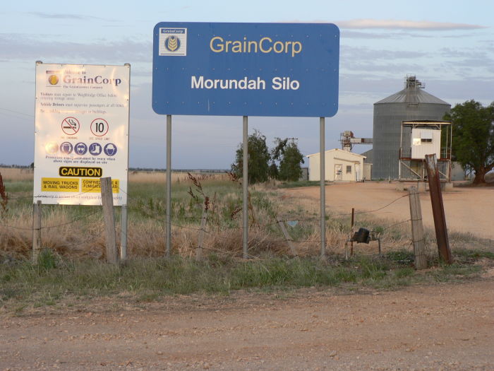 The entrance to the Morundah GrainCorp Silo.