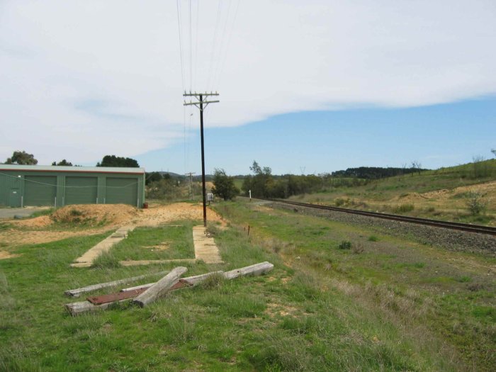 The view looking down the line towards the former station location.