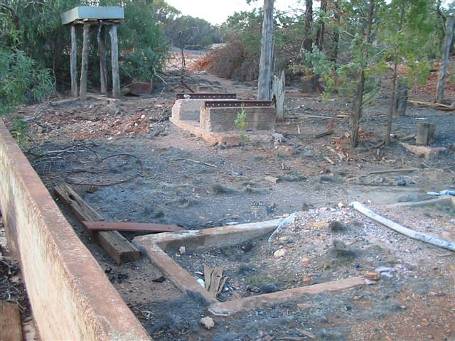 
Pieces of track and demolished buildings are all that remains at the ruins
at Mount Hope.
