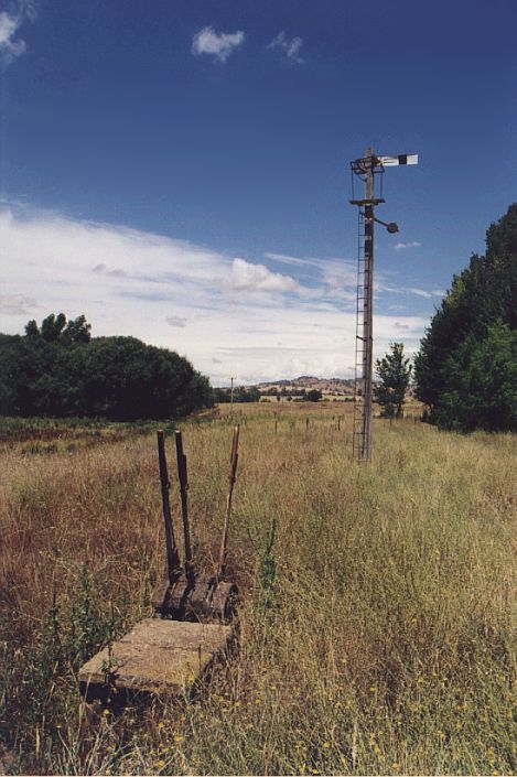 
The points lever and semaphore signal at the down up of the yard.
