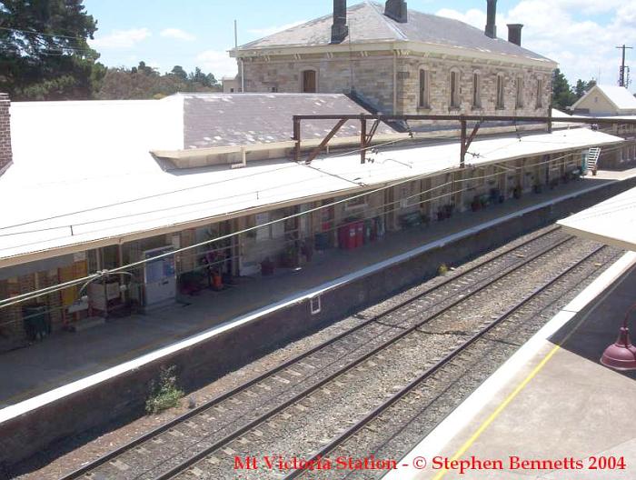 
The view looking across at the down platform and the old tea rooms.
