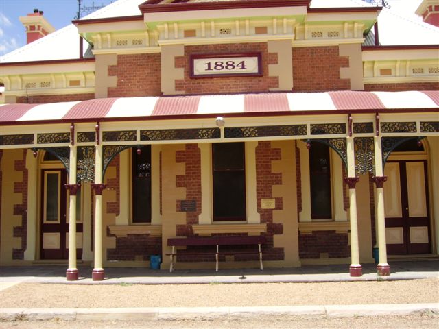 A closer view of the restored main entrance.