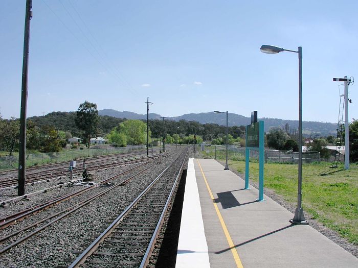 
The view looking down the platform in the direction of Werris Creek.
