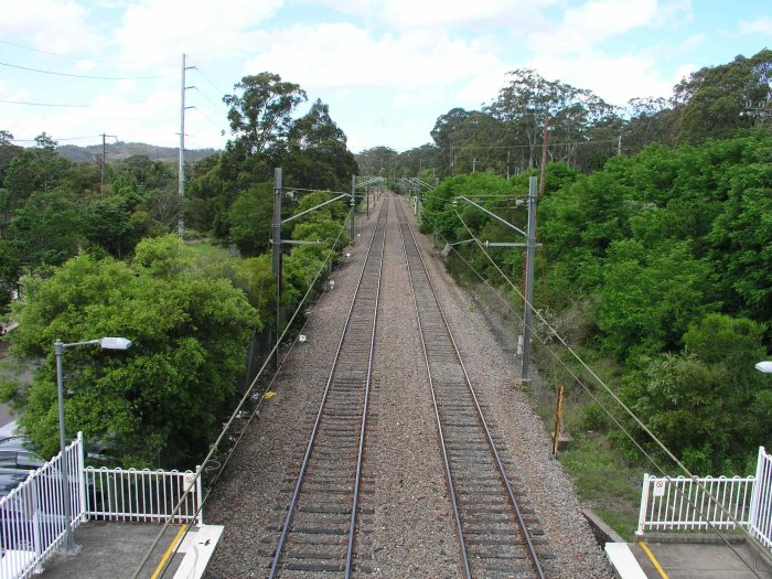 The view looking north in the direction of Newcastle.