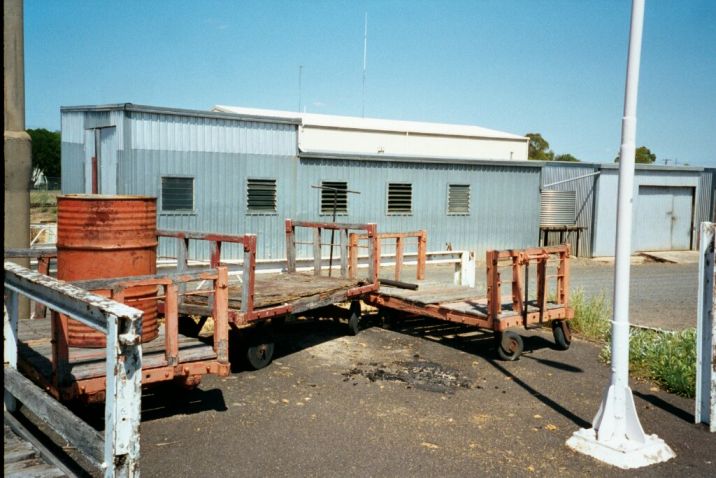 
A baggage cart from a previous generation.
