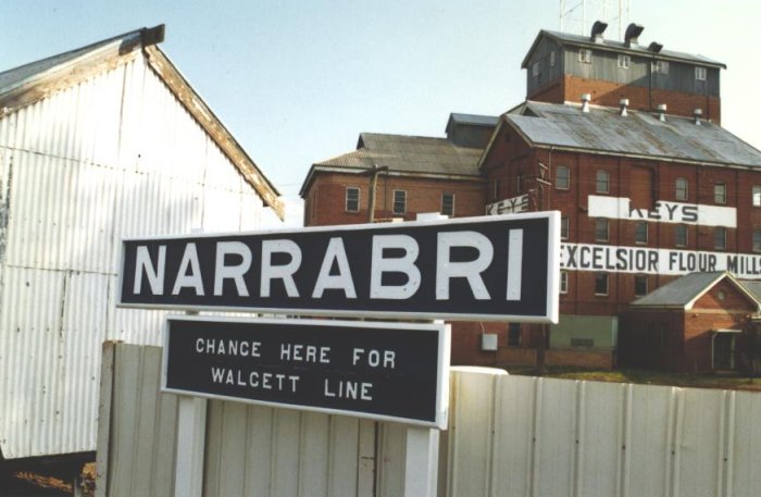 The Excelsior Flour Mill, adjacent to the station. The fence, the mill and the building in this photo are now all removed.