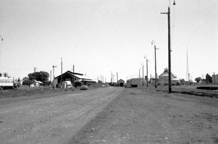 The view looking across from the station area to the engine shed.