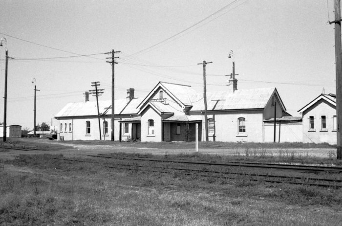 The view looking towards the station building entrance.