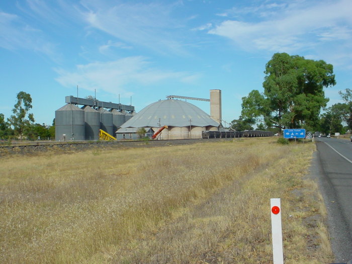 A view of the grain silos from the north.