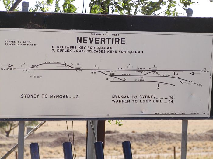 
A close-up of the signal diagram located at the A frame.
