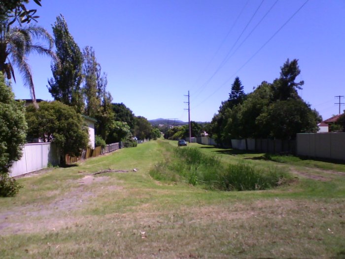 The view looking down the formation towards Wallsend.