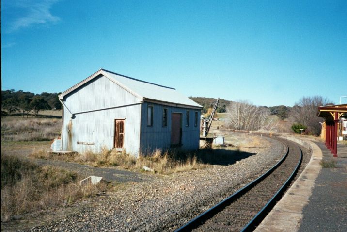 
The still-intact goods shed, and jib crane.
