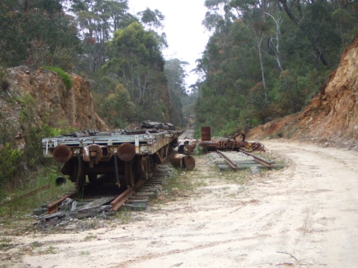 The view looking back towards Clarence along the restored section of Dargans Deviation.