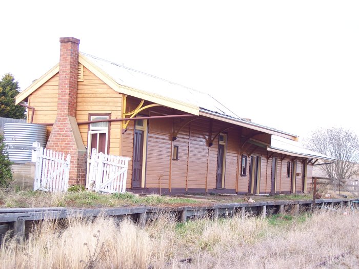 The well-preserved station building.