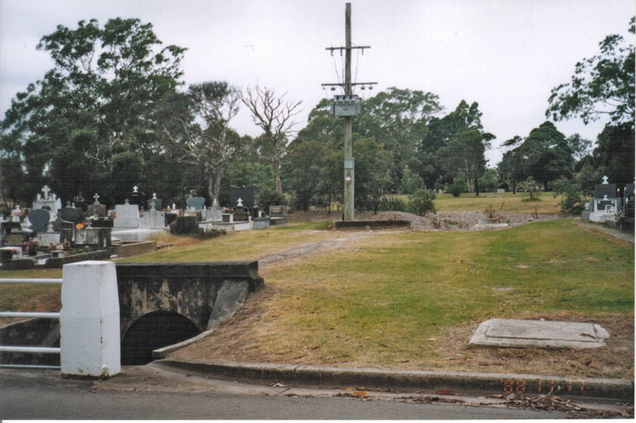 
The culvert where the line crossed over an open brick channel.
