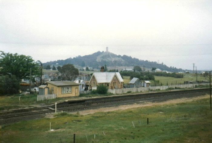 
Goulburn North station sits in a picturesque setting on a cool autumn day
in 1979.
