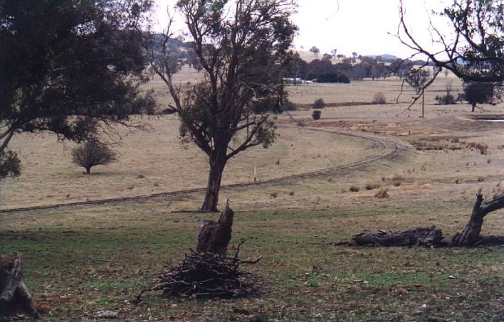 
One of the many curves in the line as it climbs the hills to Crookwell.
