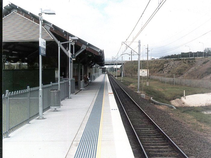 The view looking down the line towards Kiama.