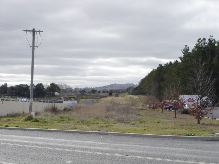 The view looking north from the crossing location.