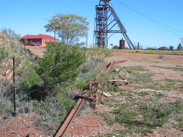 
Pieces of track close to the Occidental Mine remains.
