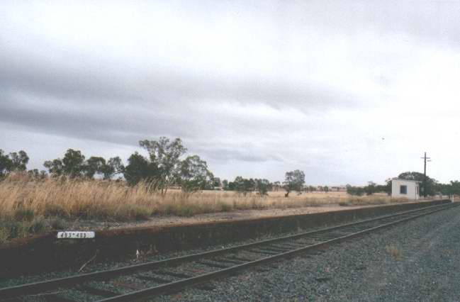 
A view of the platform from the Junee end looking towards
Narrandera.
