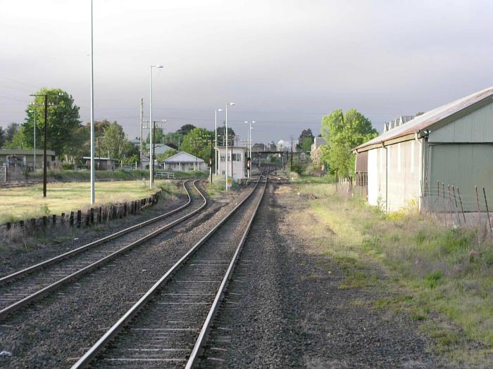 
The view looking towards Sydney of the Orange Signal Box, situated between
the Loop Siding and Main Line.
